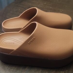 Crocs Tan Slip-On Clogs
